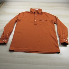 Criquet Polo Shirt Mens Medium Orange Pique Pima Cotton Casual Outdoor