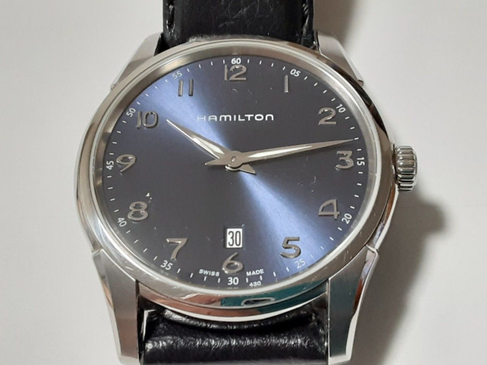 Hamilton Jazzmaster Thinline H385111 Quartz Navy Dial Men's Wristwatch Used JP