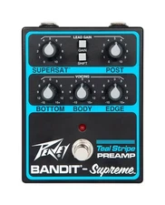 Peavey Bandit Supreme Teal Stripe Preamp Pedal