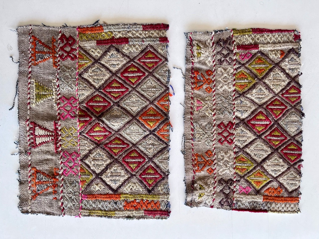 RARE FIND Vintage Turkish Kilim Rug Fragment ⎮ Handwoven Wool Tribal Boho Ethnic