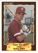 Casey Waller 1990 CMC #775 RC Reading Phillies FREE SHIPPING AutographDen