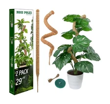 2 Pack Moss Pole, LveSunny 29 Inch Bendable Moss Pole Monstera Plant Support,...