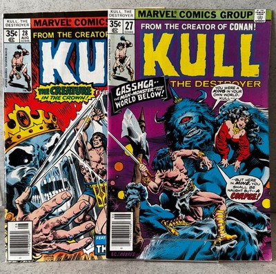 Kull the Conqueror/Destroyer #27 #28 Marvel Comics 1978 Ernie Chan Don Glut