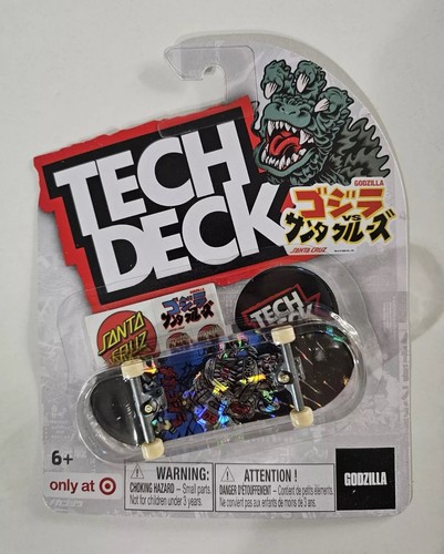 Tech Deck GODZILLA X SANTA CRUZ Fingerboard ULTRA RARE Natas Kaupas 2 SET NEW - Picture 3 of 4