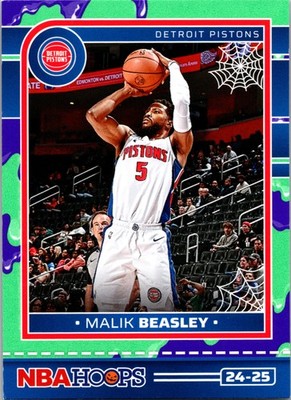 2024-25 Hoops Haunted Hoops #120 Malik Beasley Slime