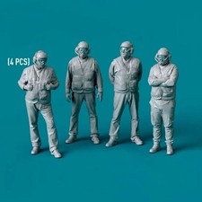 1/32 Resin Figures Model Kit The 4 Soldiers Assembly Unpainted, Unassembled Mode