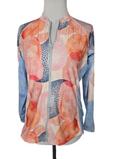 O'Neill Long Sleeve Full Zip Front Rash Guard Top Junior Large L