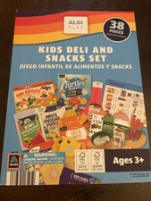 Aldi KIDS DELI AND SNACKS SET 38pc Grocery Food Toy Pretend Play Set NEW