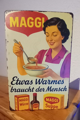 Blechschild  alte MAGGI Werbung