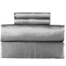 Satin Bed Sheets Set Queen King Silky Soft Deep Pocket Luxury Sheet Set