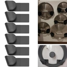 6PCS Pan Lid Holder Saucepan Storage Wall-Mounted Kitchen Rack Kitchen Supplies
