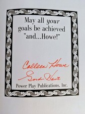 Gordie Howe & Colleen Howe SIGNED Autographed Book w/ COA - NHL HOF Legend