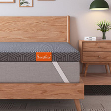 Double Gel Memory Foam Mattress Topper, Gel Infused High-Density Firm Memory Foa