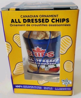Canadian Christmas Ornament All Dressed Chips NIB