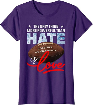 #ad #ad The Only Thing More Powerful Than Hate is Love Ladies#x27; Crewneck T Shirt $16.99