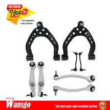 For Tesla S 2012-2020 8Pcs Front Upper Lower Control Arm Kit With Sway Bar Links