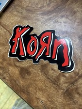 Vtg KORN Bumper STICKER COLLECTIBLE RARE 90s Nu METAL DECAL 5  Band Logo Window