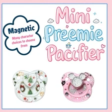 Micro Preemie Magnetic Pacifier. Character And Color Selection Available