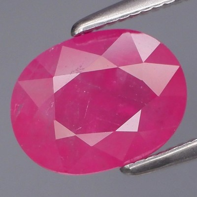 2.45 Ct Natural Pinkish Red Ruby Mozumbique Heated Only Oval Cut Loose Gemstone