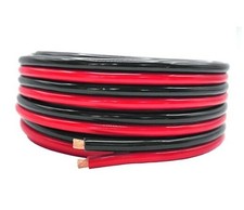 10 Gauge Pure Copper Red Black Bonded Cable True AWG American Wire 25 FT