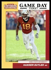 2019 Panini Contenders Draft Picks Collegiate Game Day Ticket Hakeem Butler