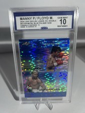 Manny Pacquiao/ Floyd Mayweather 2024 Leaf Exclusive Legends #ELE28 Metal Blue 