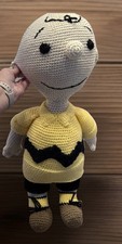 Handmade Crochet Charlie Brown 25 x13 - Stuffed Animal Doll Toy Collectible
