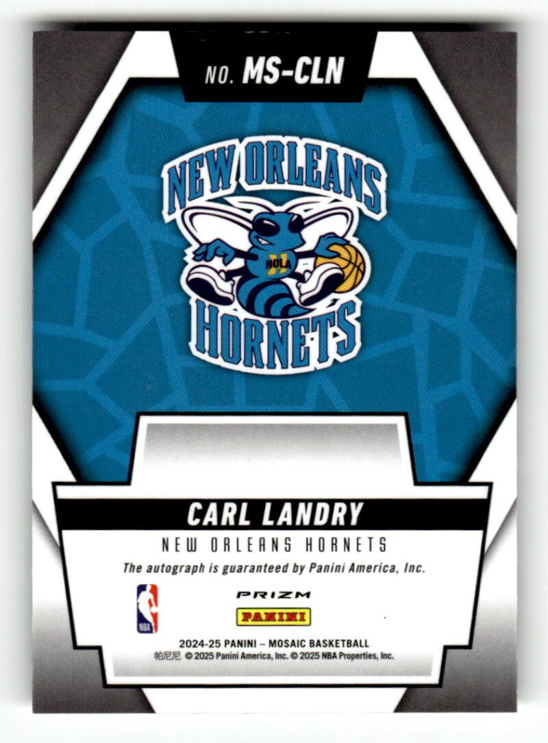 2024-25 Panini Mosaic Scripts #MS-CLN Carl Landry AUTO Autograph