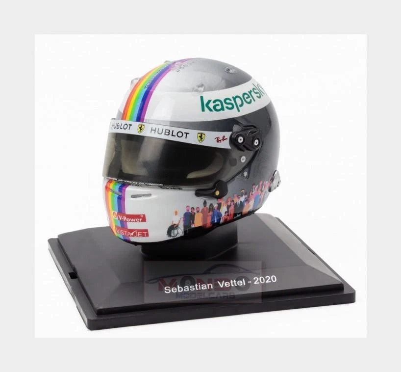 Casque F1 1/5 Sebastian Vettel 2018 USA - Ferrari, Altaya Spark