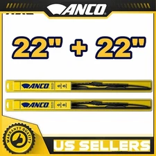 GENUINE ANCO Wiper BLADES Kit OEM Quality Direct Fit Size 22"/22" Set of 2