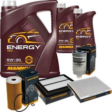 DENCKERMANN Inspektionspaket MANNOL Energy 5W-30 7L für KIA Sorento II 2.2 CRDi