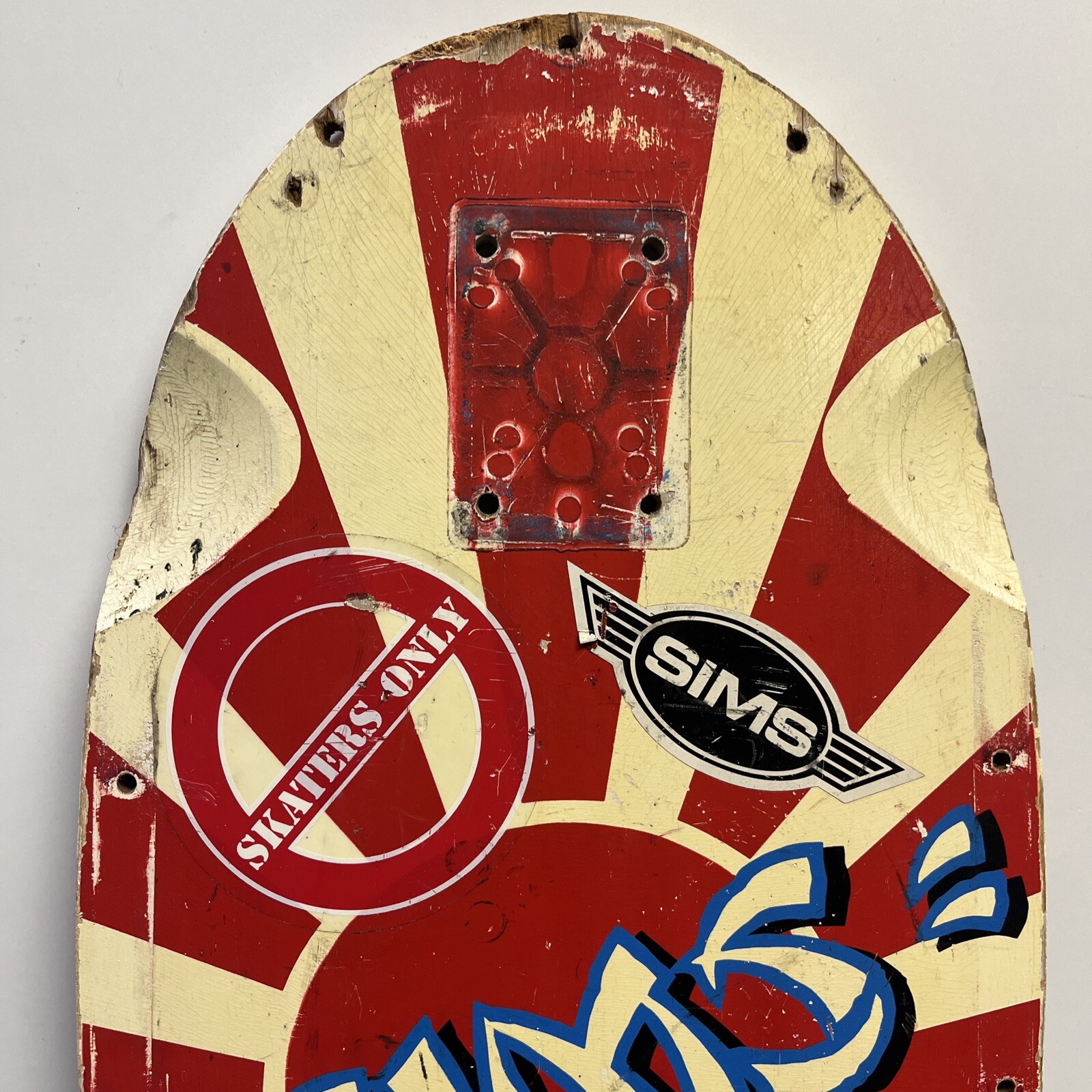Vintage Rare 80’s Sims Kamikaze Skateboard Deck Used VERY COLLECTABLE!!!