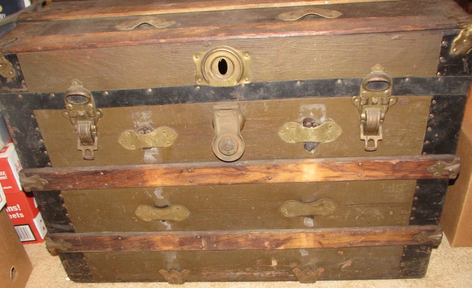 Старинный пароварка багажник около начала 1900-х отличной формы - Изображение 2 из 4