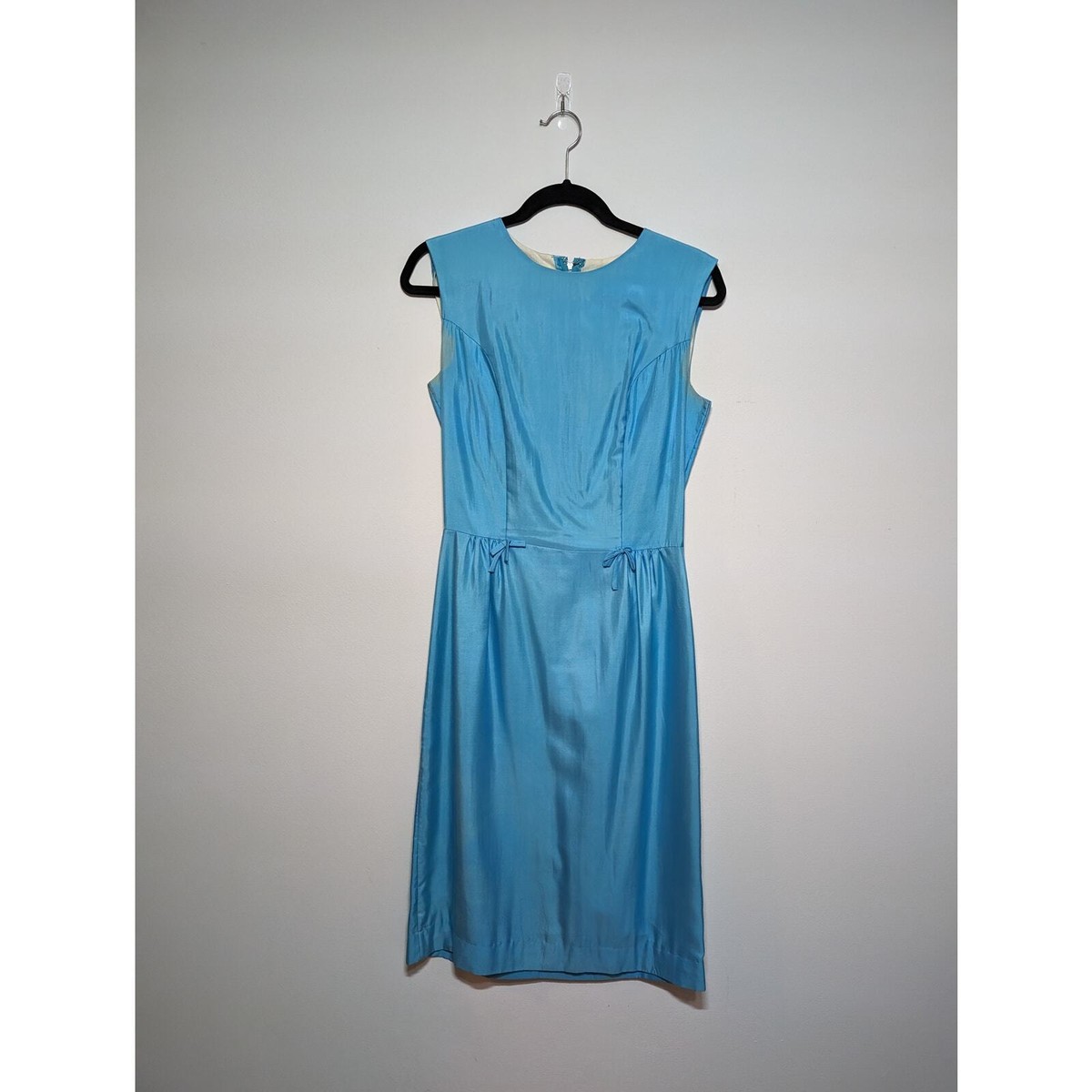 1950's Vintage Handmade Blue Wiggle Dress with Bow Detail - AS IS | eBay