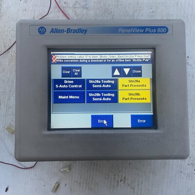 Allen Bradley 2711P-T6C20D Ser B Rev A PanelView Plus 600 HMI TOUCH SCREEN 6''