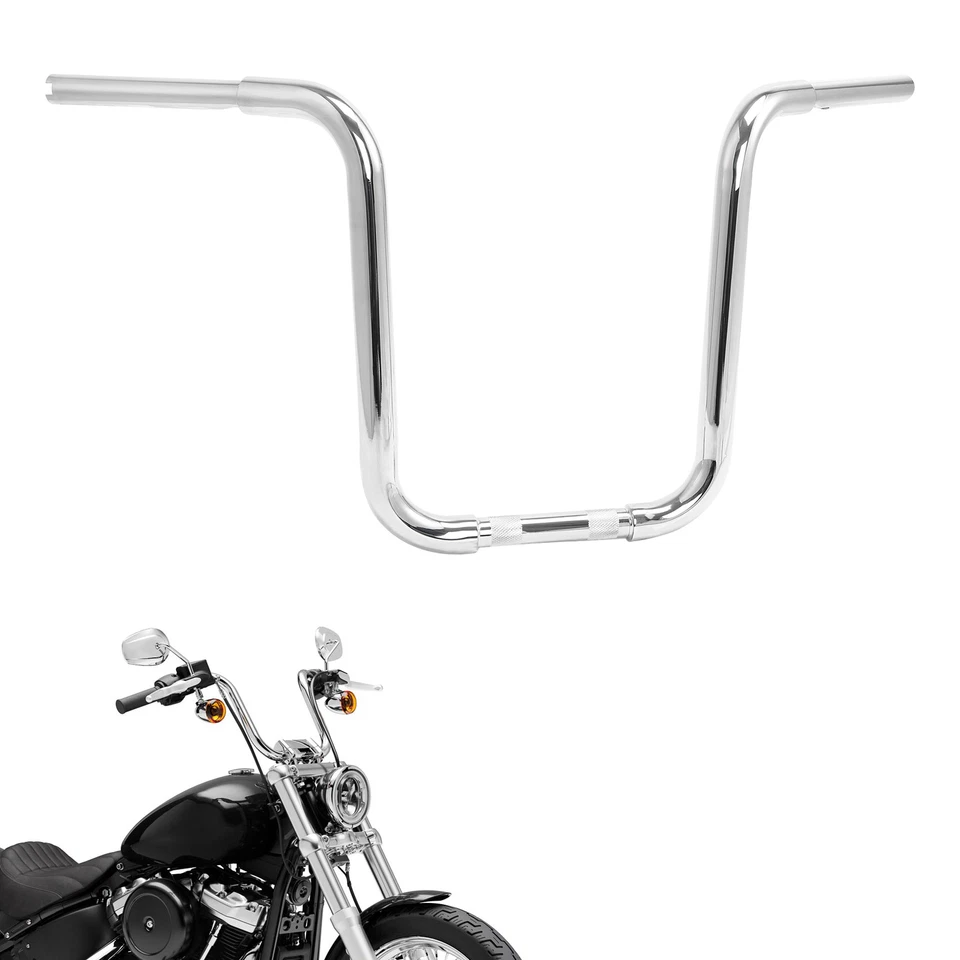 Manillar Ape Hanger cromado 14" elevación 1 1/4"" apto para Harley Sportster XL883 1200 Foto 2 de 4