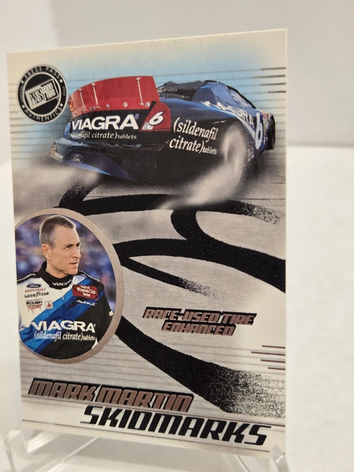 Mark Martin 🛞 2003 Press Pass Eclipse Skidmarks 🛞 RACE USED TIRE RUBBER 🔥🔥🔥 - Image 3 of 4