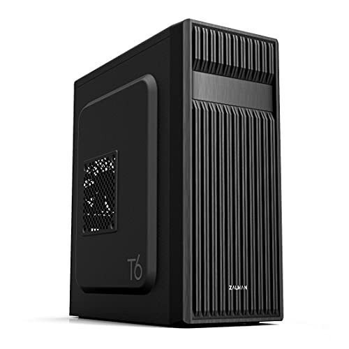 Zalman T6 ATX Mid Tower Computer PC Case, Pre-Installed 120mm Fan, 5.25 ODD, ...