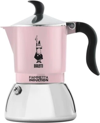 Bialetti moka caffettiera Fiammetta Induction 2 tazze induzione rosa - Rotex