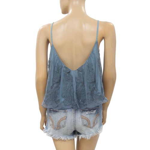 Kimchi Blue Urban Outfitters Scalloped-Edge Swing Cami Top Embroidered S 270258 - Picture 7 of 9