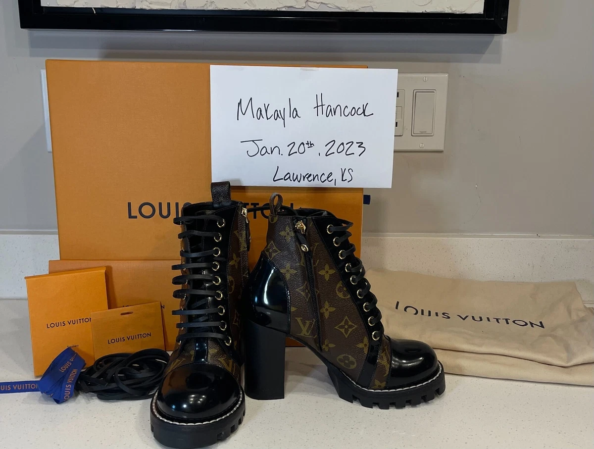 Used Louis Vuitton Monogram Star Trail Ankle Combat Boots 9 SHOES / BOOTS -  ANKLE/MID CALF