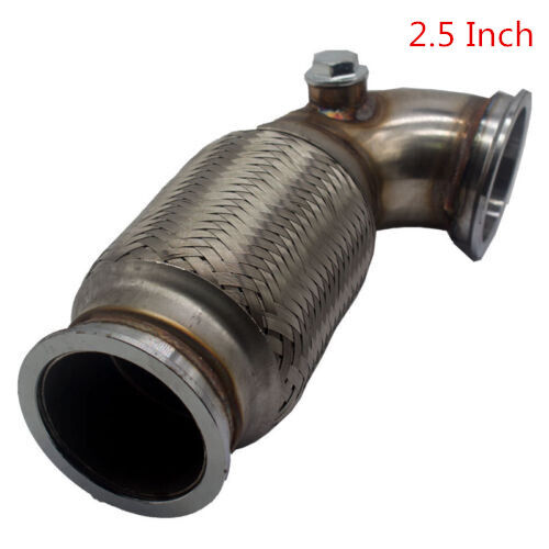 Garrett 2.5" V-Band Down Pipe Low Profile 90 Degree Flex Bellow Pipe Stainless - Picture 1 of 8