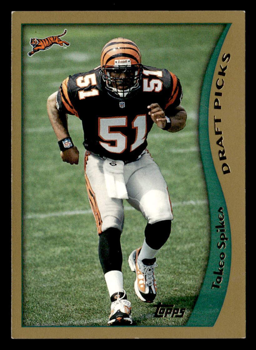 Takeo Spikes 1998 Topps Rookie Card #351 Cincinnati Bengals
