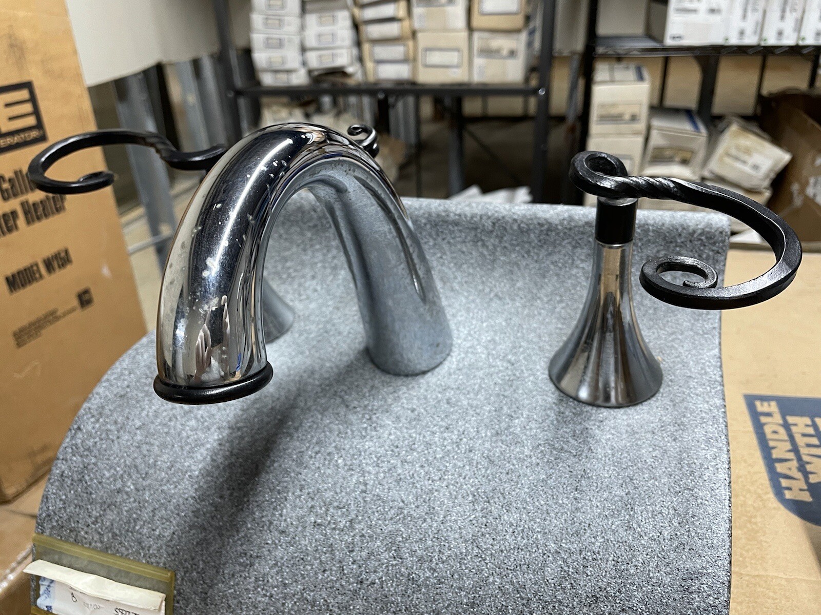 KOHLER K6104WT4 Finial Art Widespread Lavatory Faucet, wrought swirl