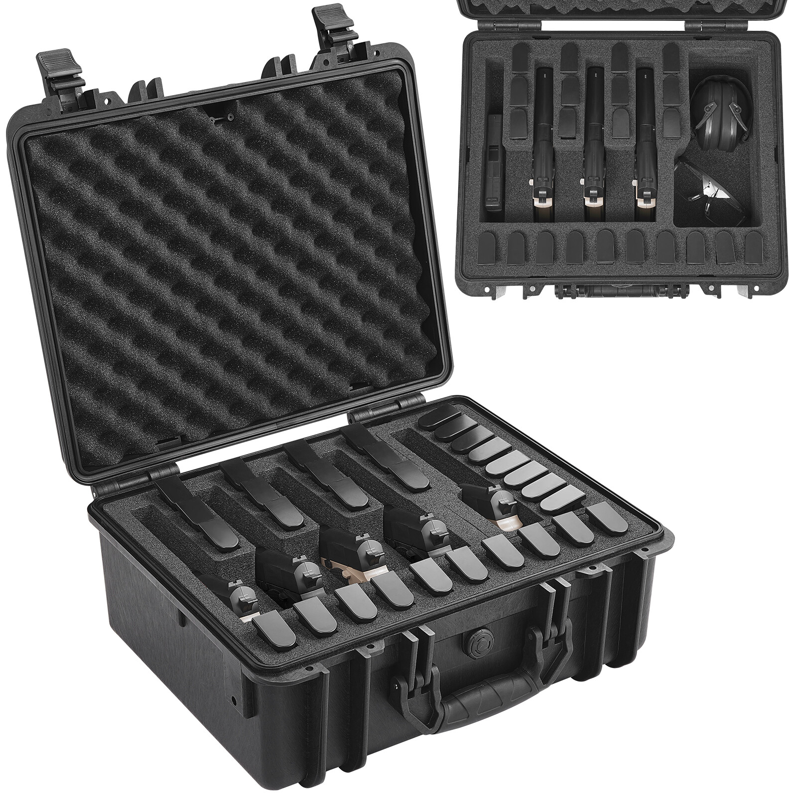 Mallette 5 pistolets étui rigide VEVOR coffret arme de poing verrouillable