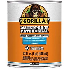 Gorilla Waterproof Patch  Seal Liquid, White, 32 Ounces, Pack of 1 
