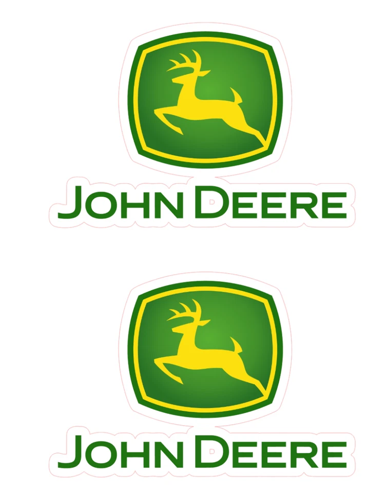 Set of 2 Classic John Deere Stickers Decals 3" or 5" Tractor Black or Green - Image 4 of 4