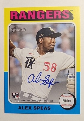 2024 Topps Heritage ALEX SPEAS #ROA-ASP Real One Blue AUTO Autograph RC Rookie