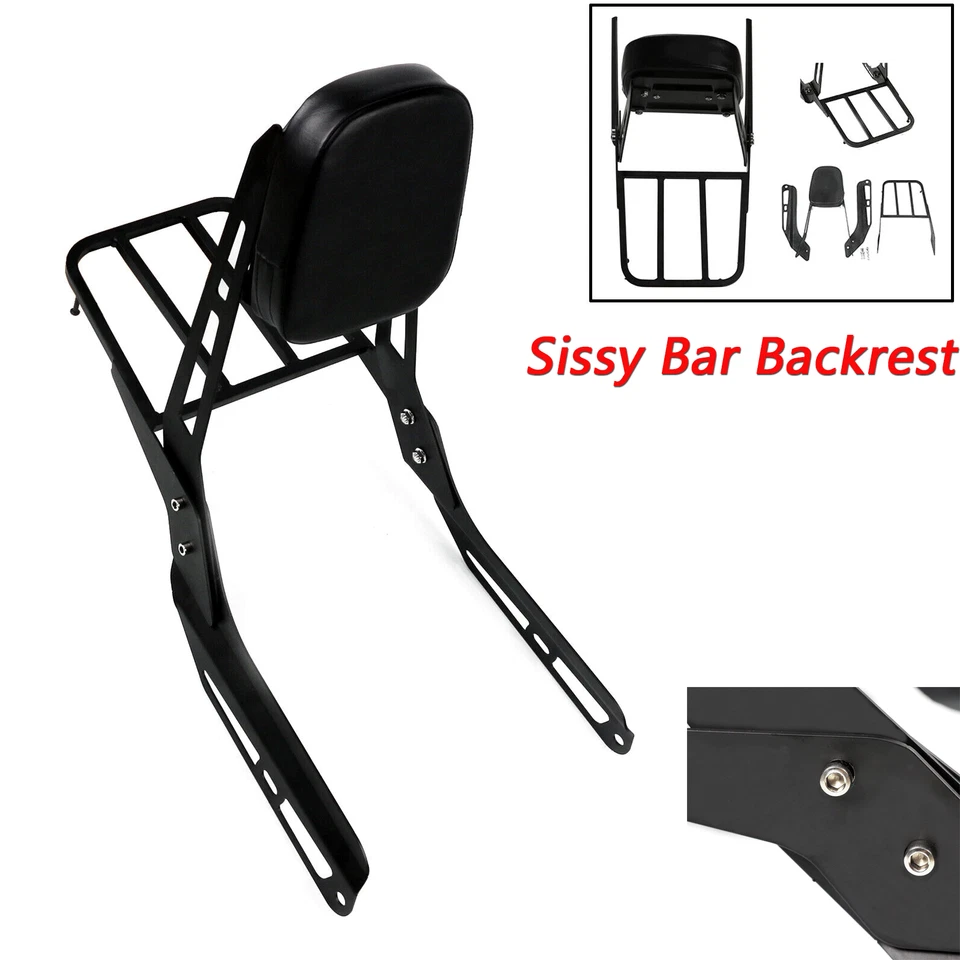 Backrest Sissy Bar Luggage Rack For Honda VTX1300 VTX1800 N/R/S/T/C 2005-2011 - Image 2 of 4