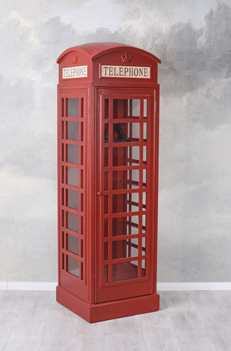 Inglés Escaparate Gabinete de Cristal Estantería Rojo Cabina Londres Vitrina Neu - Imagen 5 de 6